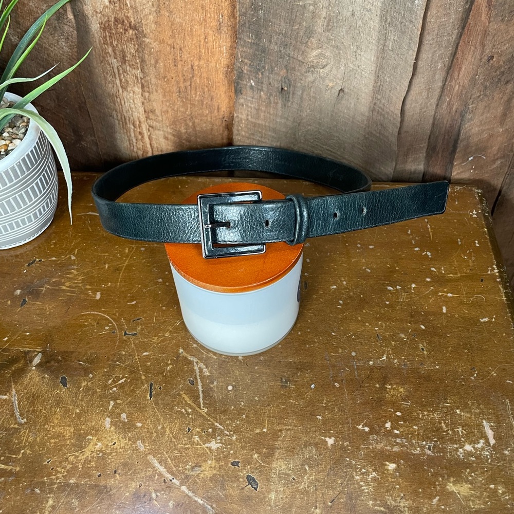 Calvin Klein Dark Grey/Blue Leather belt -Size Medium